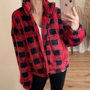 ❄️Sale La Miel teddy plush trucker jacket coat perfect Fall Winter transition